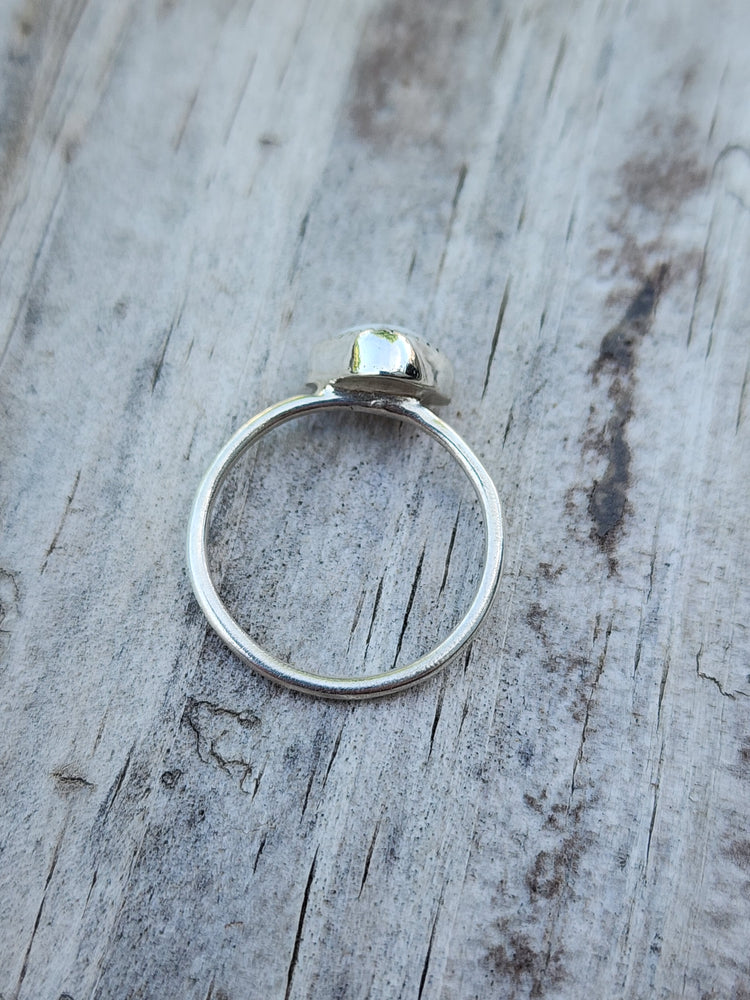 Dainty White Buffalo Ring Size 5.5 #609