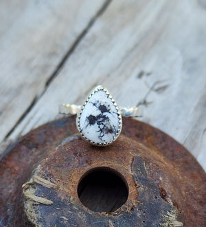 White Buffalo Ring Size 8.5