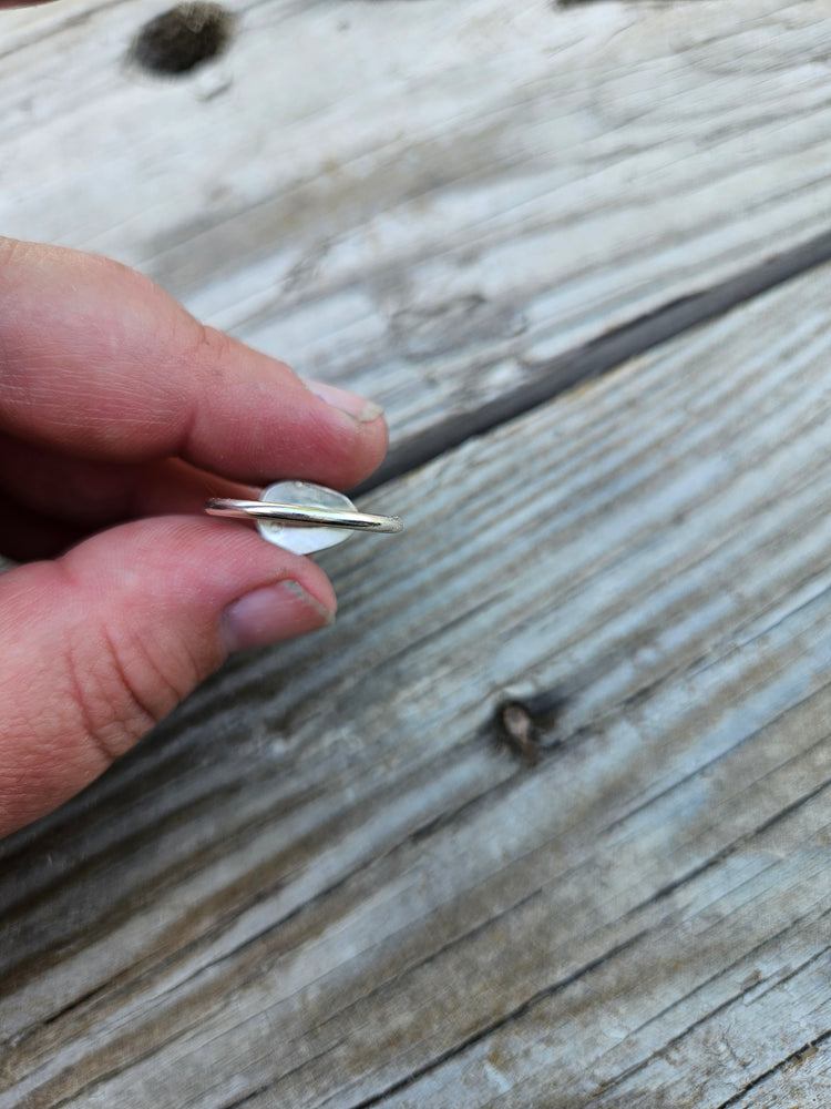 White Buffalo Dainty Rings Size 7