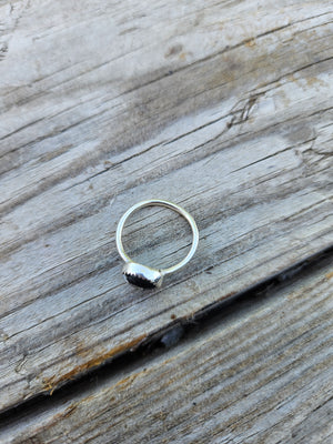 White Buffalo Dainty Ring Size 7