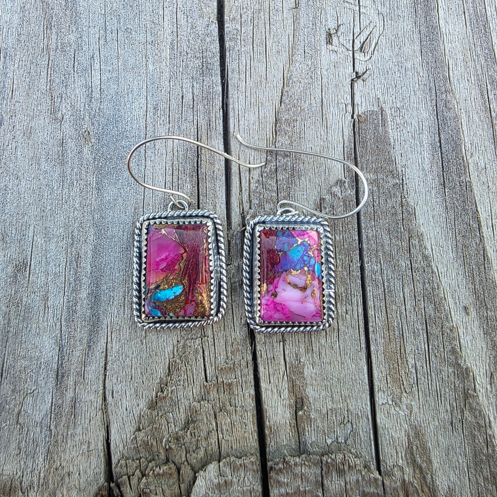 Pink Dahlia Dangles