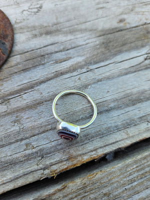 Fordite Dainty Ring Size 8