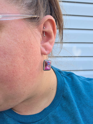 Pink Dahlia Dangles