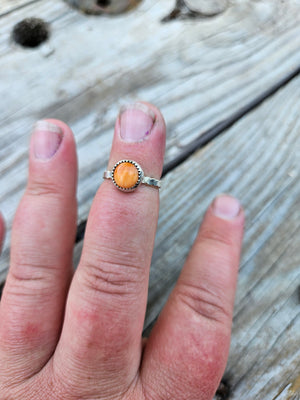 Spiny Oyster Dainty Ring Size 5.5