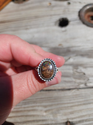 Boulder Opal Ring Size 8.5 #678