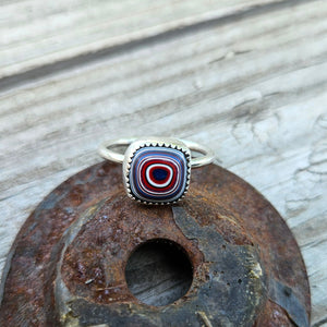 Fordite Dainty Ring Size 8