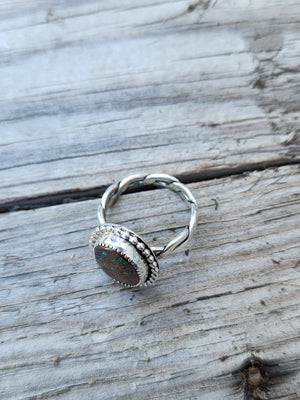 Boulder Opal Ring Size 8.5 #678