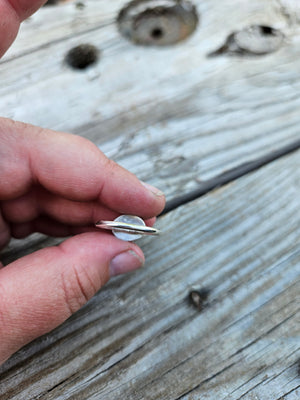 White Buffalo Dainty Ring Size 8