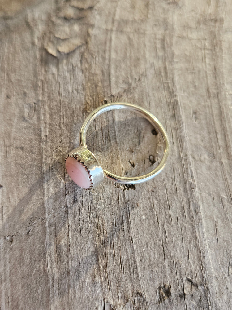 Dainty Pink Conch Ring Size 8.5