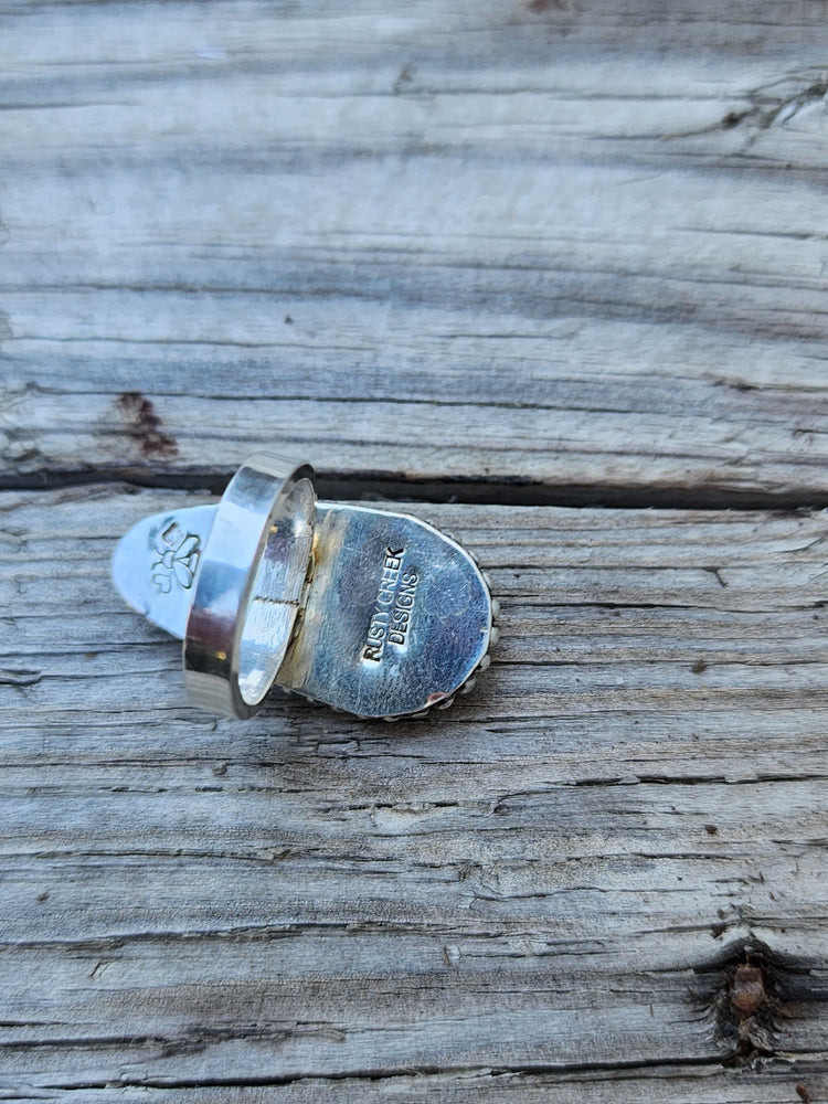 Kingman + Spiny Oyster + Mohave Ring Size 8.5 #725