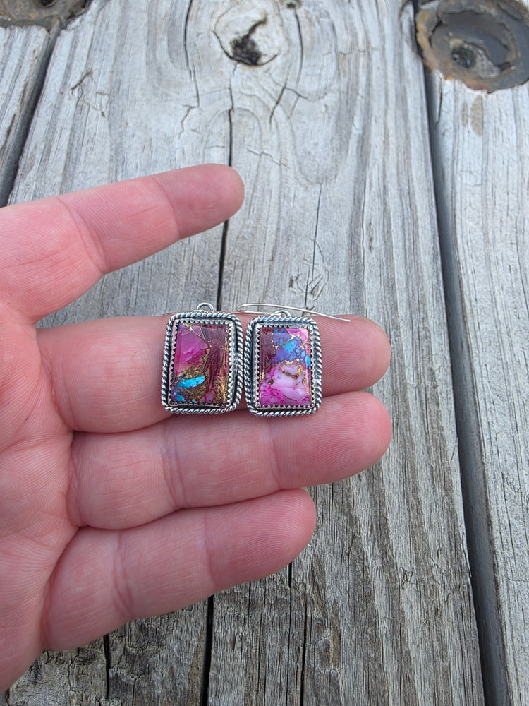 Pink Dahlia Dangles