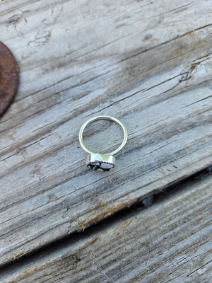 White Buffalo Dainty Ring Size 8