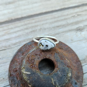 White Buffalo Dainty Rings Size 7