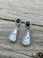 Onyx + White Buffalo Studs #260